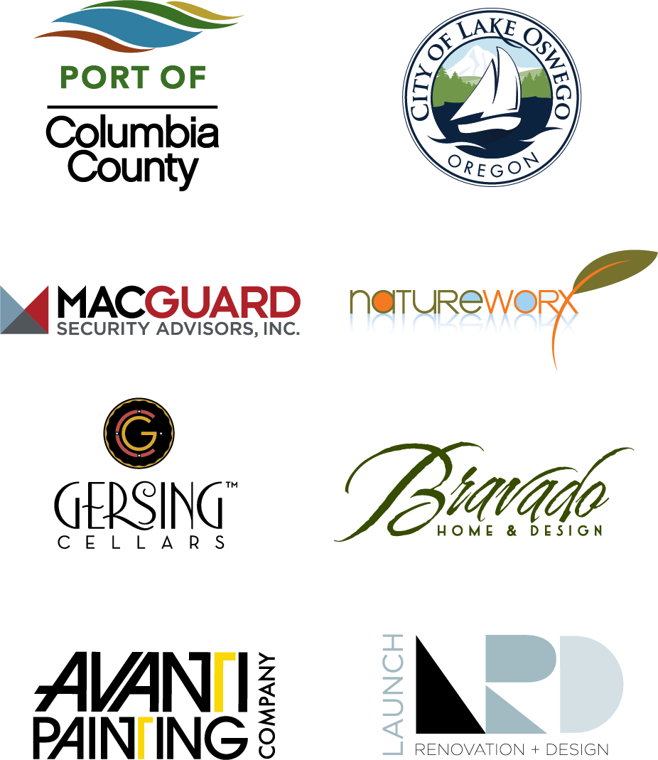 assortment of logos designed by Fab Brands