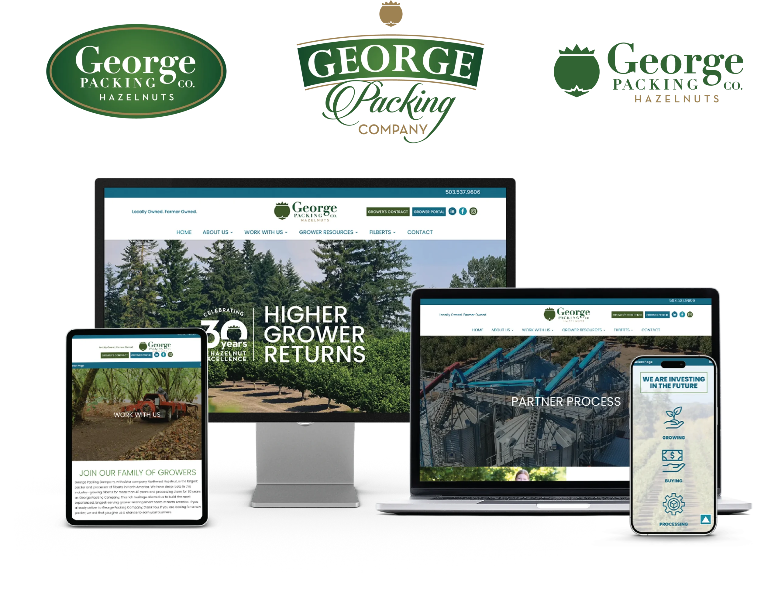 George Packing Company Website and logos